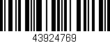 Código de barras (EAN, GTIN, SKU, ISBN): '43924769'