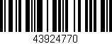 Código de barras (EAN, GTIN, SKU, ISBN): '43924770'