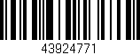 Código de barras (EAN, GTIN, SKU, ISBN): '43924771'