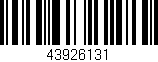 Código de barras (EAN, GTIN, SKU, ISBN): '43926131'