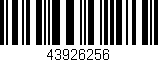 Código de barras (EAN, GTIN, SKU, ISBN): '43926256'
