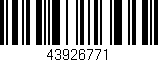 Código de barras (EAN, GTIN, SKU, ISBN): '43926771'