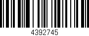 Código de barras (EAN, GTIN, SKU, ISBN): '4392745'
