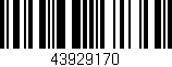 Código de barras (EAN, GTIN, SKU, ISBN): '43929170'