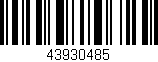 Código de barras (EAN, GTIN, SKU, ISBN): '43930485'