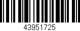 Código de barras (EAN, GTIN, SKU, ISBN): '43951725'