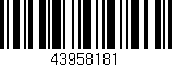 Código de barras (EAN, GTIN, SKU, ISBN): '43958181'