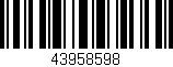 Código de barras (EAN, GTIN, SKU, ISBN): '43958598'