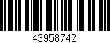 Código de barras (EAN, GTIN, SKU, ISBN): '43958742'