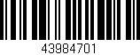 Código de barras (EAN, GTIN, SKU, ISBN): '43984701'