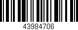 Código de barras (EAN, GTIN, SKU, ISBN): '43984706'