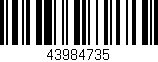 Código de barras (EAN, GTIN, SKU, ISBN): '43984735'