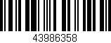 Código de barras (EAN, GTIN, SKU, ISBN): '43986358'
