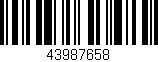 Código de barras (EAN, GTIN, SKU, ISBN): '43987658'