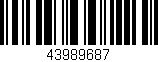 Código de barras (EAN, GTIN, SKU, ISBN): '43989687'