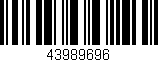 Código de barras (EAN, GTIN, SKU, ISBN): '43989696'