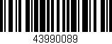 Código de barras (EAN, GTIN, SKU, ISBN): '43990089'