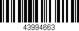 Código de barras (EAN, GTIN, SKU, ISBN): '43994663'