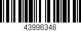 Código de barras (EAN, GTIN, SKU, ISBN): '43996346'