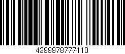Código de barras (EAN, GTIN, SKU, ISBN): '4399978777110'