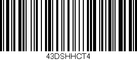 Código de barras (EAN, GTIN, SKU, ISBN): '43DSHHCT4'