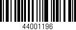 Código de barras (EAN, GTIN, SKU, ISBN): '44001196'