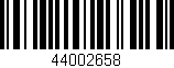 Código de barras (EAN, GTIN, SKU, ISBN): '44002658'