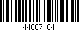 Código de barras (EAN, GTIN, SKU, ISBN): '44007184'