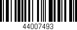 Código de barras (EAN, GTIN, SKU, ISBN): '44007493'