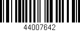 Código de barras (EAN, GTIN, SKU, ISBN): '44007642'