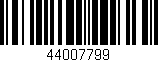 Código de barras (EAN, GTIN, SKU, ISBN): '44007799'