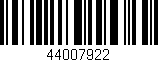 Código de barras (EAN, GTIN, SKU, ISBN): '44007922'