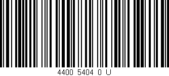 Código de barras (EAN, GTIN, SKU, ISBN): '4400_5404_0_U'