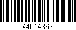 Código de barras (EAN, GTIN, SKU, ISBN): '44014363'