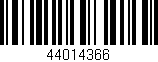 Código de barras (EAN, GTIN, SKU, ISBN): '44014366'