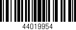 Código de barras (EAN, GTIN, SKU, ISBN): '44019954'