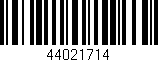 Código de barras (EAN, GTIN, SKU, ISBN): '44021714'