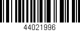 Código de barras (EAN, GTIN, SKU, ISBN): '44021996'