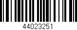 Código de barras (EAN, GTIN, SKU, ISBN): '44023251'