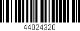 Código de barras (EAN, GTIN, SKU, ISBN): '44024320'