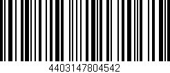 Código de barras (EAN, GTIN, SKU, ISBN): '4403147804542'