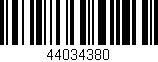 Código de barras (EAN, GTIN, SKU, ISBN): '44034380'
