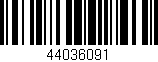 Código de barras (EAN, GTIN, SKU, ISBN): '44036091'