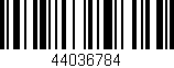 Código de barras (EAN, GTIN, SKU, ISBN): '44036784'