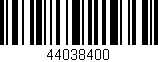 Código de barras (EAN, GTIN, SKU, ISBN): '44038400'
