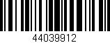 Código de barras (EAN, GTIN, SKU, ISBN): '44039912'