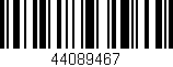 Código de barras (EAN, GTIN, SKU, ISBN): '44089467'