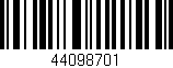 Código de barras (EAN, GTIN, SKU, ISBN): '44098701'