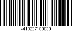 Código de barras (EAN, GTIN, SKU, ISBN): '4410227103839'