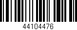 Código de barras (EAN, GTIN, SKU, ISBN): '44104476'